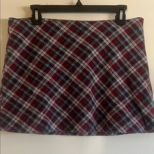 Plaid Red and Blue Women's Skirt